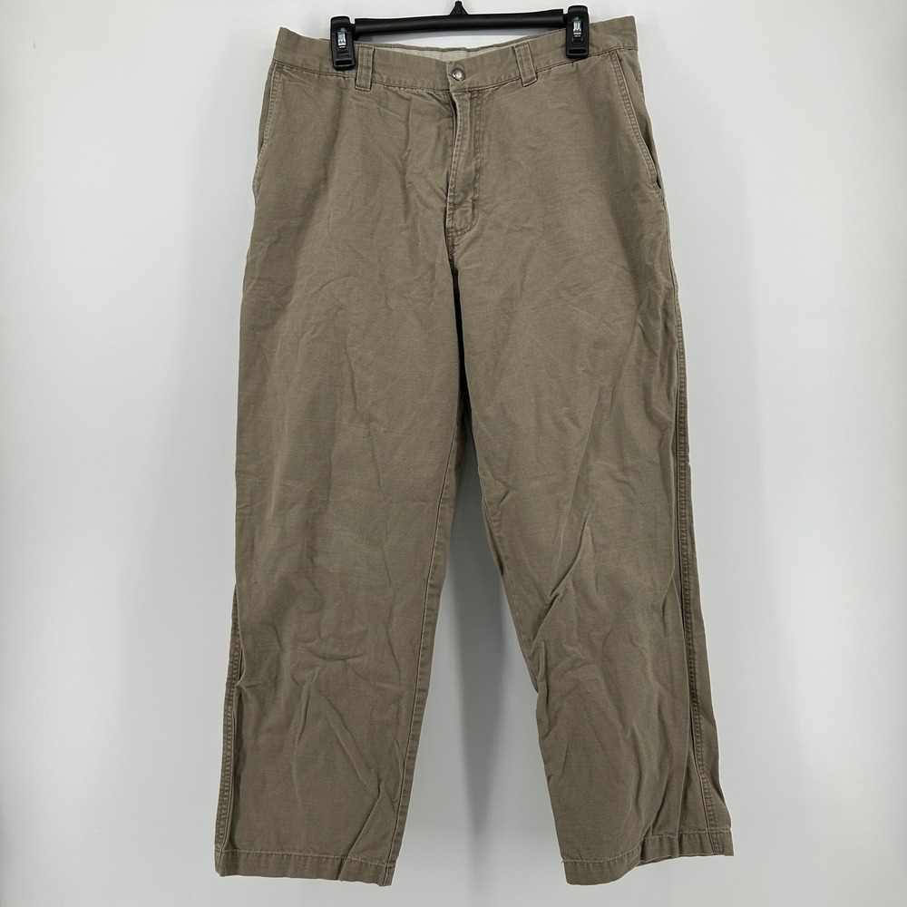Columbia Mens AM8142 Cotton Canvas Utility Work Pants Khaki 34x30 Active Outdoor